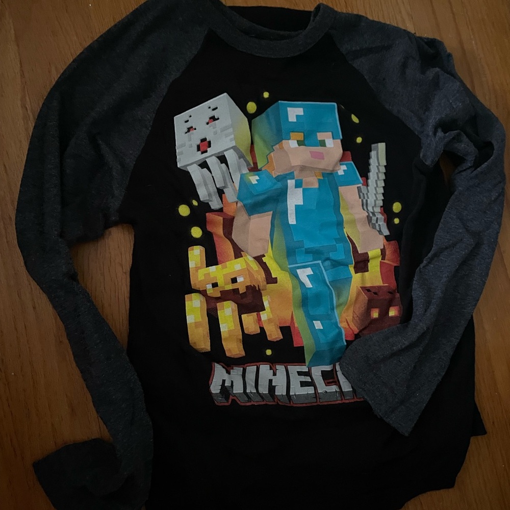 Boys Minecraft long sleeve tee